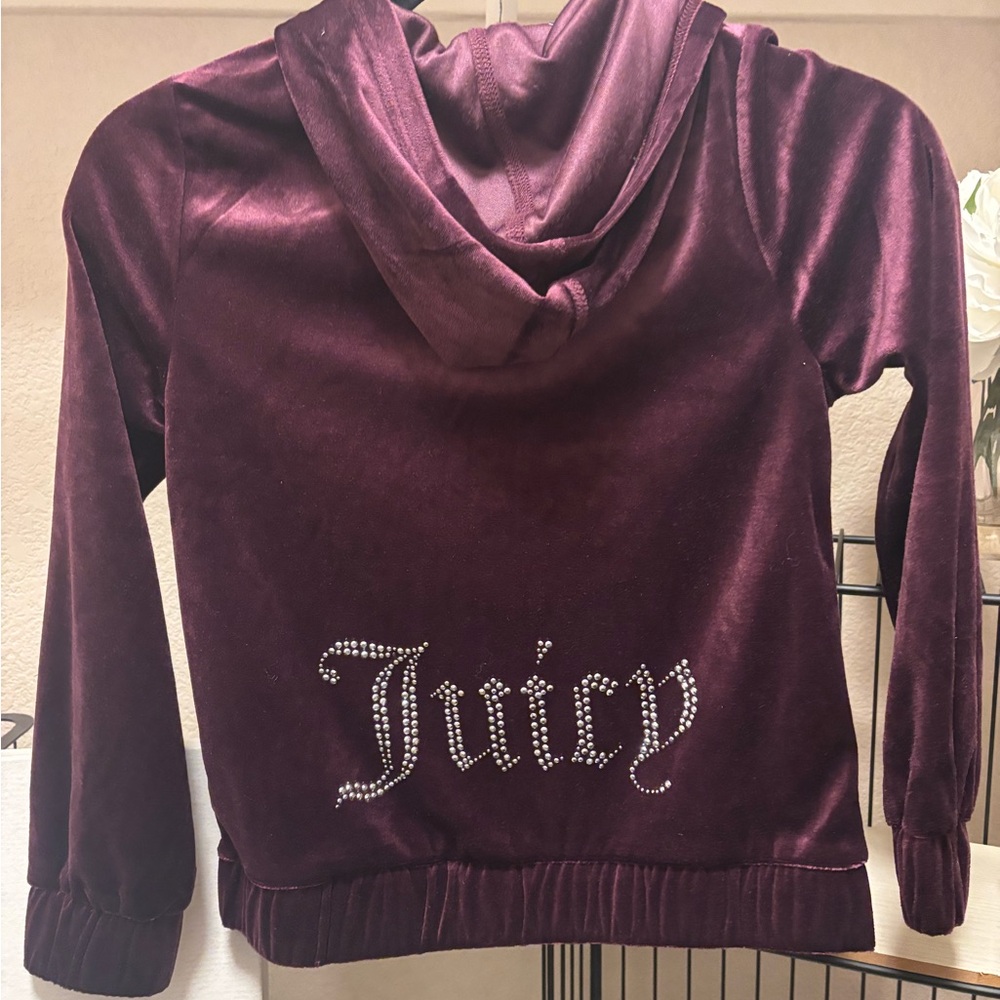 Juicy Couture Purple Velour Hoodie girls M 8/10